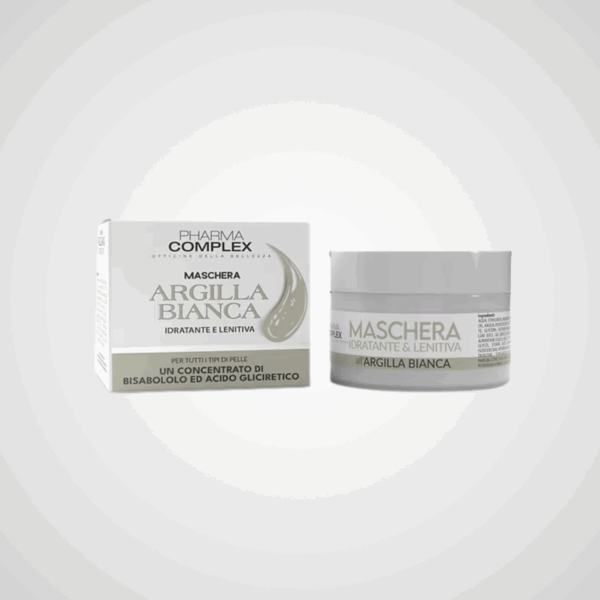 Maschera viso IDRATANTE-lenitiva all'argilla bianca-50ml